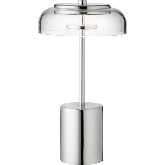 Blossi Mini Bordlampe Bærbar Krom / Klar Blossi Mini Bordlampe Bærbar Krom / Klar
