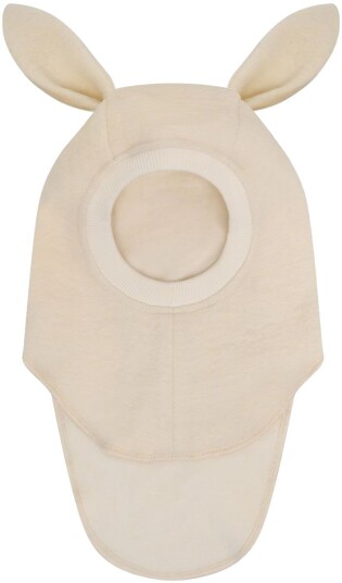 HUTTEliHUT Ull Balaclava med Kaninører for Barn - Tofu (6-12 mnd)