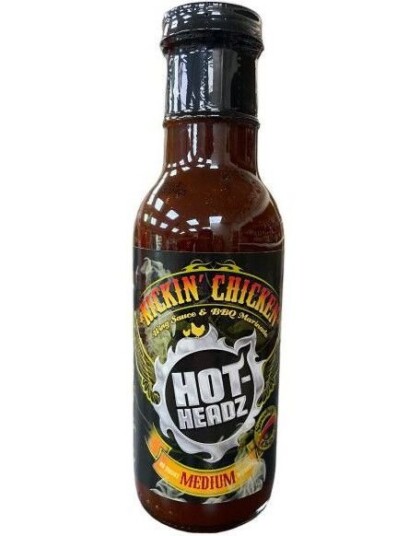 Kickin" Chicken Medium Hot Wing Sauce Mediumsterk Chipotle Kylling Vingesaus/ BBQ Marinade 410 gram Kickin" Chicken Medium Hot Wing Sauce Mediumsterk Chipotle Kylling Vingesaus/ BBQ Marinade 410 gram