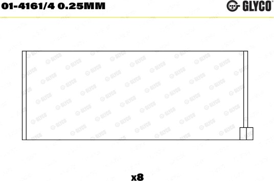 Stempelstanglager GLYCO 01-4161/4 0.25mm