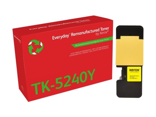Everyday - Gul - Kompatibel - Boks - Gjenfabrikert - Tonerpatron Alternativ For: Kyocera Tk-5240Y - Green World Alliance Returprogram