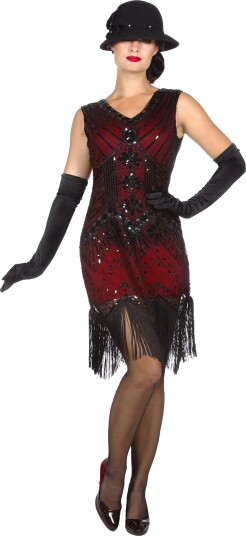 Flapper Kjole Charleston Ada Kostyme - XX-Large