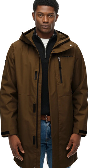 Superdry Sport Hooded Tech Fishtail Parka - Brown - M Superdry Sport Hooded Tech Fishtail Parka - Brown - M