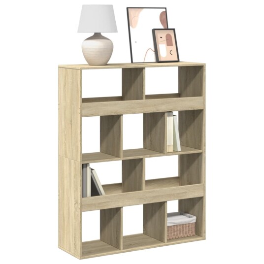  Bokhylle sonoma eik 100x33x125,5 cm konstruert tre