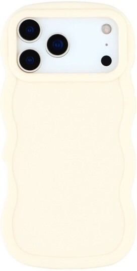 EIDERWOOD iPhone 17 Pro Fleksibelt Plast Wavy Deksel Hvit