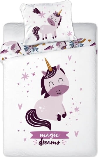 Baby Magic Unicorn Junior Sengetøy 100X135 Cm 100 Prosent Bomull