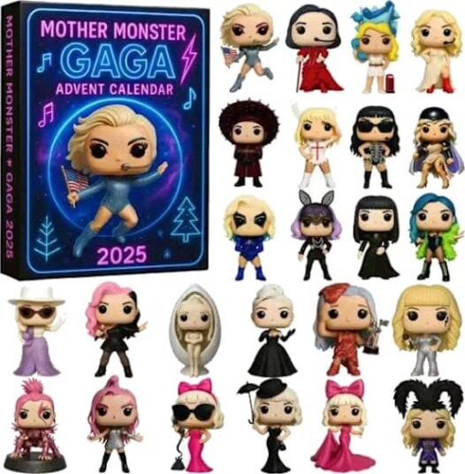 Adventskalender 2025 Lady Gaga Tema Adventskalender Blind Box Overraskelsesgave
