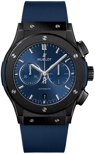 Hublot Herreklokke 541.CM.7170.RX Classic Fusion Blå/Gummi Ø42 mm