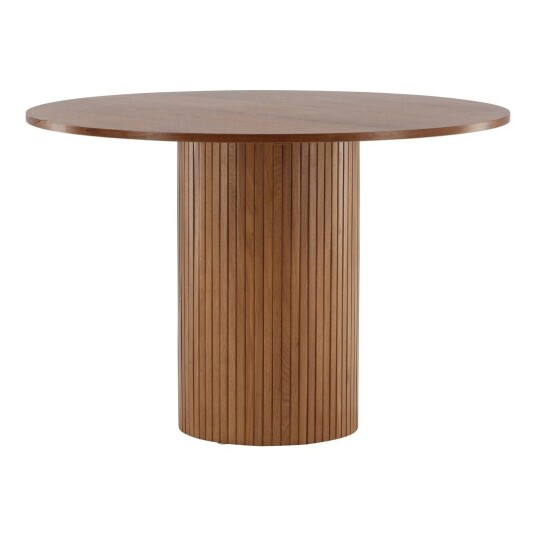 Venture Design Bianca Spisebord, Ø110, Valnøtt/Sort