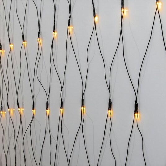 Star Trading LED-lys rutenett Golden Varm Hvit. 2X2m