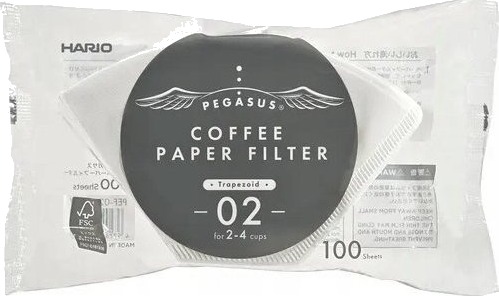 Hario Papirlfilter Hvite Pegasus 02   100 Stk