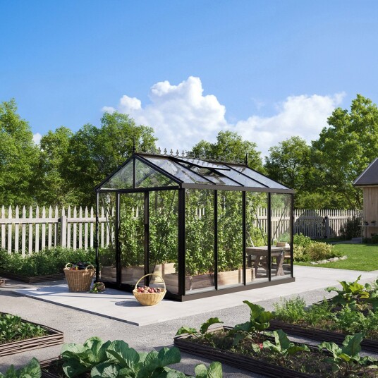 Drivhus Oasen Senior Victorian Svart, 7,3 M²