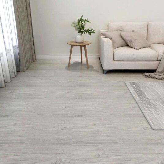 Selvklebende gulvplanker 20 stk PVC 1,86 m² lysegrå