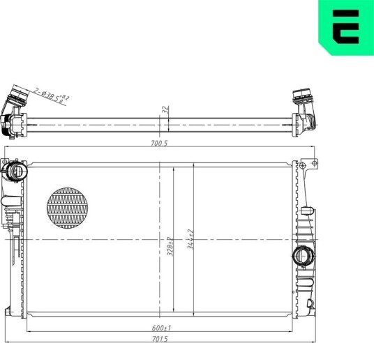 ERA 673124 Radiator motorkjøling
