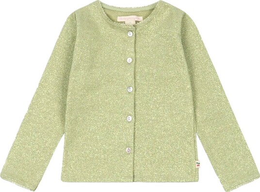 Konges Sløjd Cardigan Roli Purre Green m. Glitter Konges Sløjd 6 år (116) Cardigan Grønn