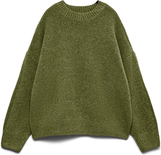Vero Moda Vmboom Ls O Neck Pullover Ga Noos Khaki green XS