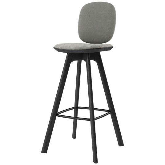 Brdr. Krüger Pauline Comfort Barstol 75 cm Svartlakkert Eik / Hallingdal Grå