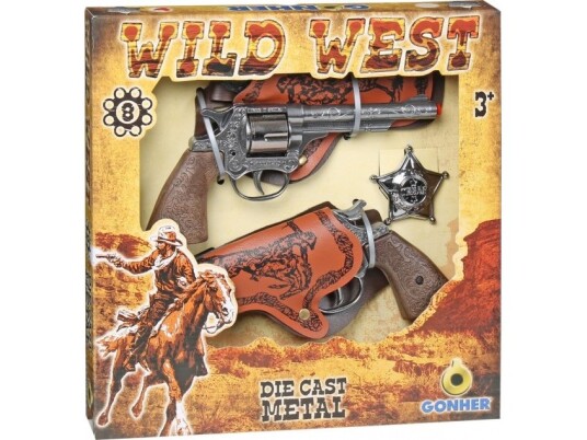 Pulis Gonher Guns Gonher Sett Med Cowboyvåpen Wild-West 158/0 Pulis Gonher Guns Gonher Sett Med Cowboyvåpen Wild-West 158/0