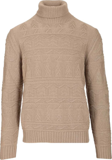 Mauro Ottaviani Herre Strikkevarer Beige M, Mauro Ottaviani Herre Strikkevarer Beige M,