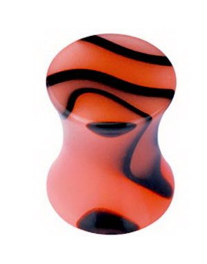 Smoked Stone Orange Akryl Plugg 4 mm