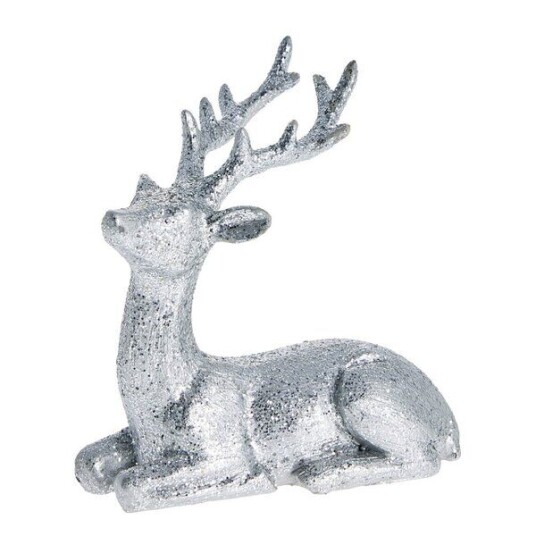 Lene Bjerre - Sissia juledekorasjon hjort 8,5 cm sølv