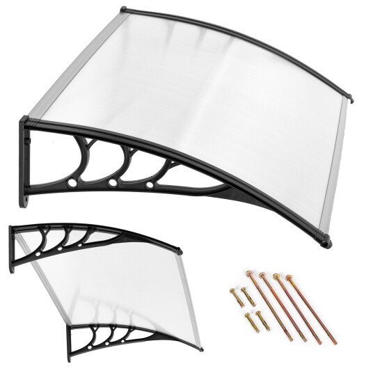 Tak over dør 120x80 cm polykarbonat beskyttelse ModernHome
