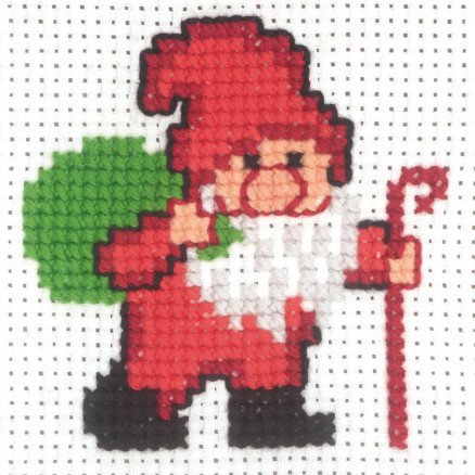 Permin Broderisett Aida Nisse med Sekk 10x10cm