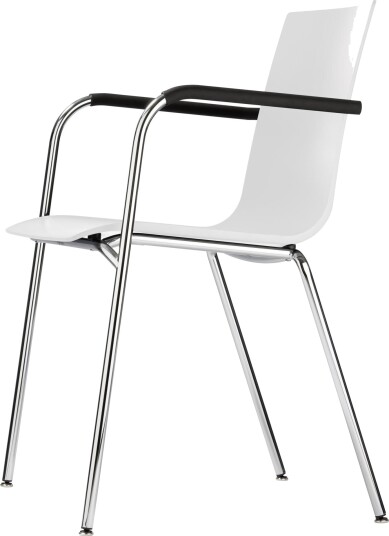 Thonet S 160 Spisestol Krom/ Hvit Thonet S 160 Spisestol Krom/ Hvit