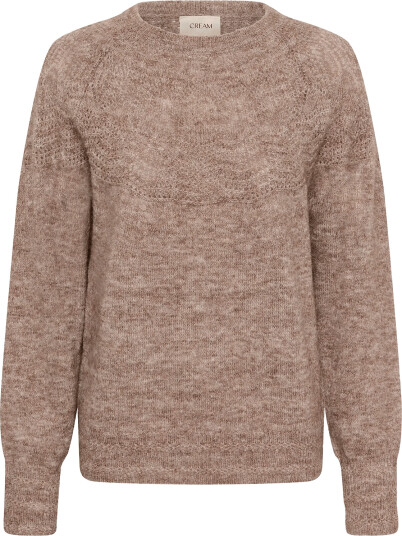Cream Crjunah Pointelle Pullover   Beige   XS
