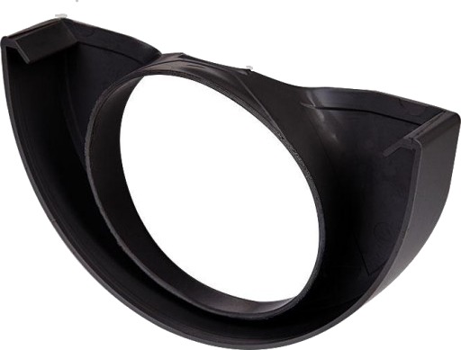Plastmo endefeste 11" med Ø90mm hull, svart