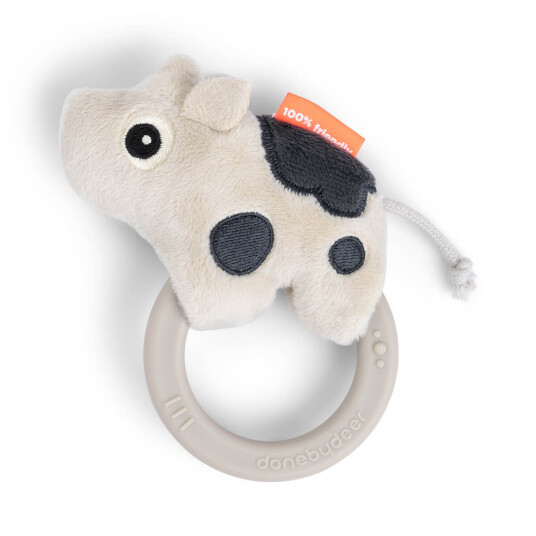 Done by Deer Sensory Rattle W/Teether Dotti Sand - Beige - 12X 21X 4CM
