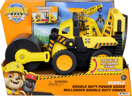 Paw Patrol Rubble & Crew Double Duty Power Dozer - Yellow - ONE SIZE