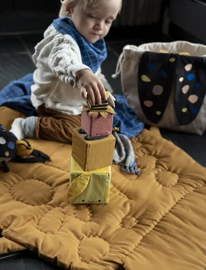 Fabelab Quilted Blanket - Beetle - Multi/patterned - 68X100CM