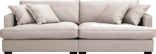 Rossita Lyx 3 seters ekstra dyp sofa i fløyel Beige