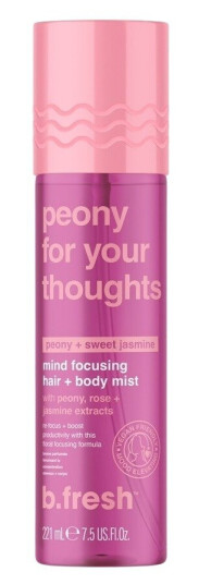 b.fresh Peony For Your Thoughts Mind Focusing Hair + Body Mist 22 b.fresh Peony For Your Thoughts Mind Focusing Hair + Body Mist 22
