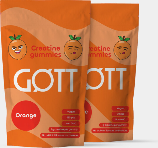 GØTT Creatine Gummies Appelsin Pektin 600g 2 Pack GØTT Creatine Gummies Appelsin Pektin 600g 2 Pack