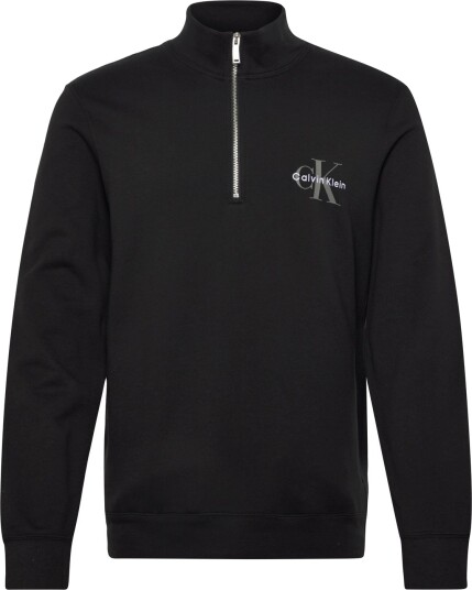 Calvin Klein Jeans Cl Ls 350Terry Mcro Mnlg Qtr Zip   Black   L