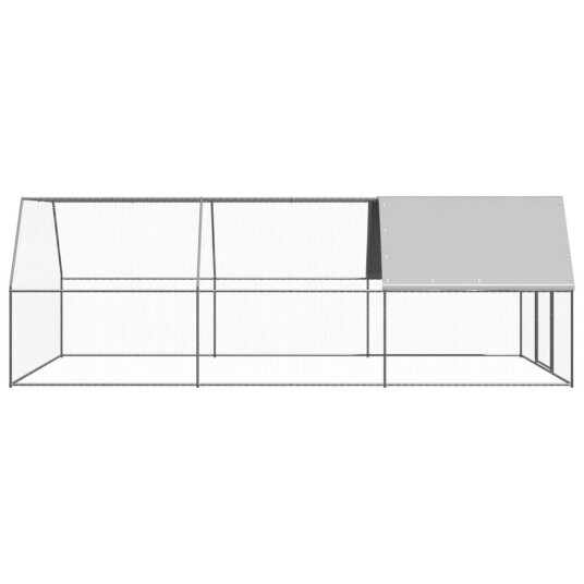 Utendørs Hønsehus 3X6X2 M Galvanisert Stål Utendørs Hønsehus 3X6X2 M Galvanisert Stål