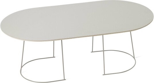 Muuto - Airy Coffee Table Large Grey Nanolaminate Sofabord Cecilie Manz Grå Metall/tre