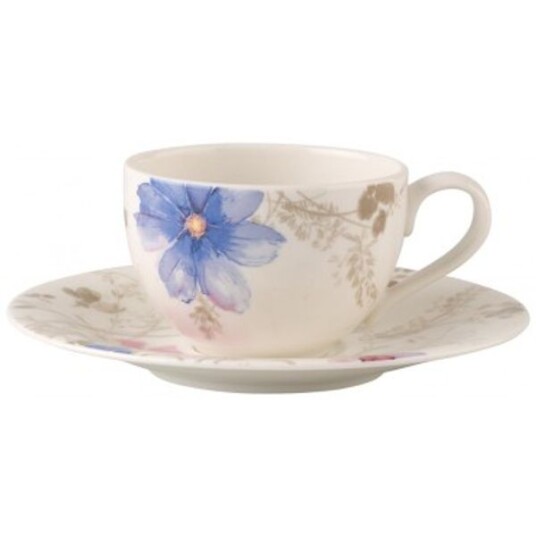 Villeroy & Boch Mariefleur Gris Basic Kaffekopp & tallerken Villeroy & Boch Mariefleur Gris Basic Kaffekopp & tallerken
