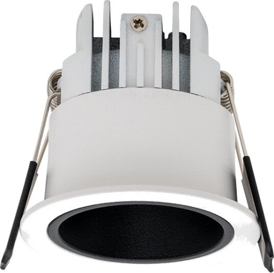 Norlux Cilla Micro 500lm 3000K 24° 5W Hvit/Sort IP44 Innfelt Downlight uten driver