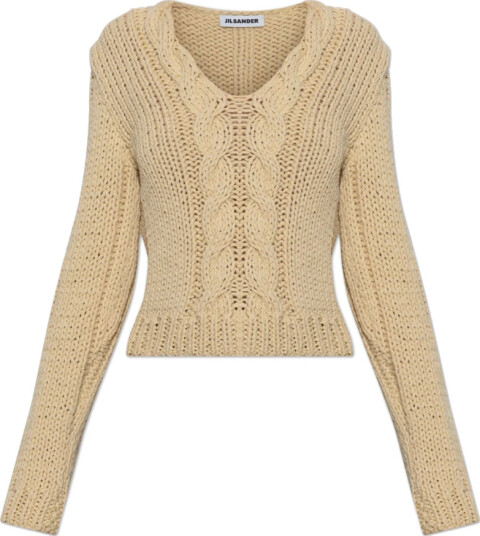 Jil Sander Dame Strikkevarer Gul M, Jil Sander Dame Strikkevarer Gul M,