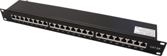 Value Patchpanel Cat6A 24 port svart 26.99.0364 26.99.0364