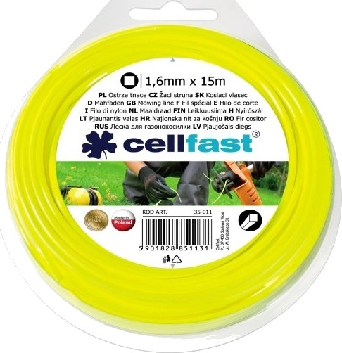 Cellfast Żyłka Tnąca Firkantet 1,6 Mm X 15 M 35 011