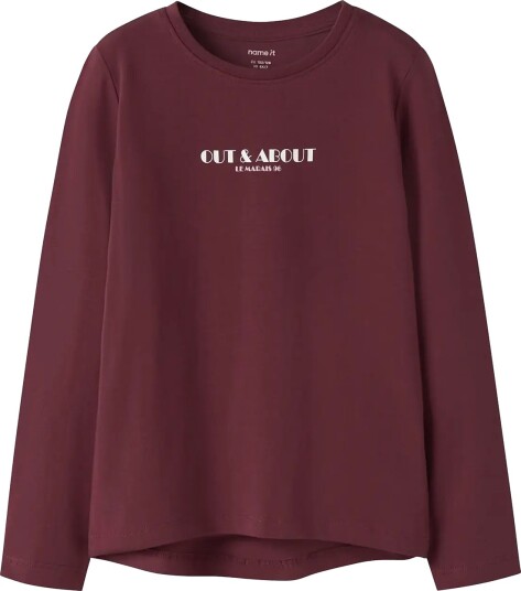 Name It Nkfvix Ls Top Burgundy 158 164
