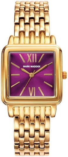 Mark Maddox Dameklokke MM7006 25 Classic Rose gulltonet stål 27x40 mm