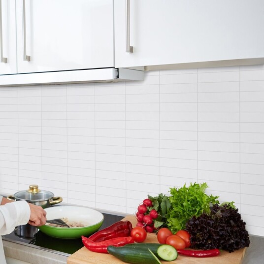 BERRYALLOC KITCHEN WALL HVIT SNØ 15X3,75 GLOSSY FINISH
