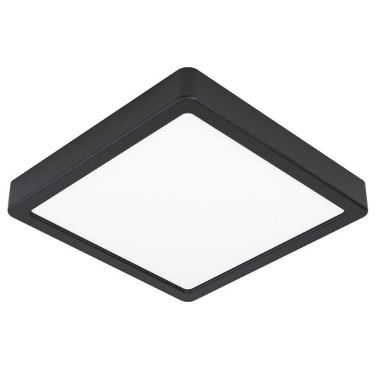 LED taklampe Fueva 5 IP20 svart 28,5x28,5 cm