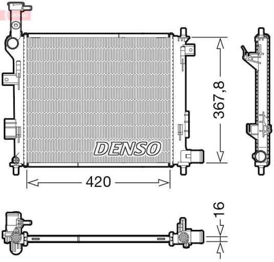 Radiator DENSO DRM43005 Radiator DENSO DRM43005