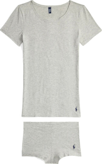 Polo Ralph Lauren Intimates Shirt & T Shirt Set   Grey   XL